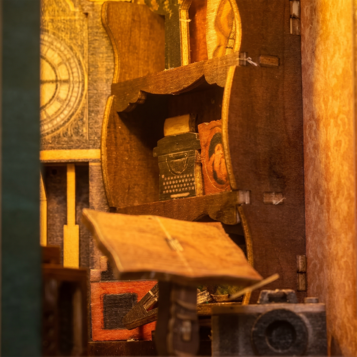 Old Bookstore Book Nook Kit — LED DIY book nook kit, view 7