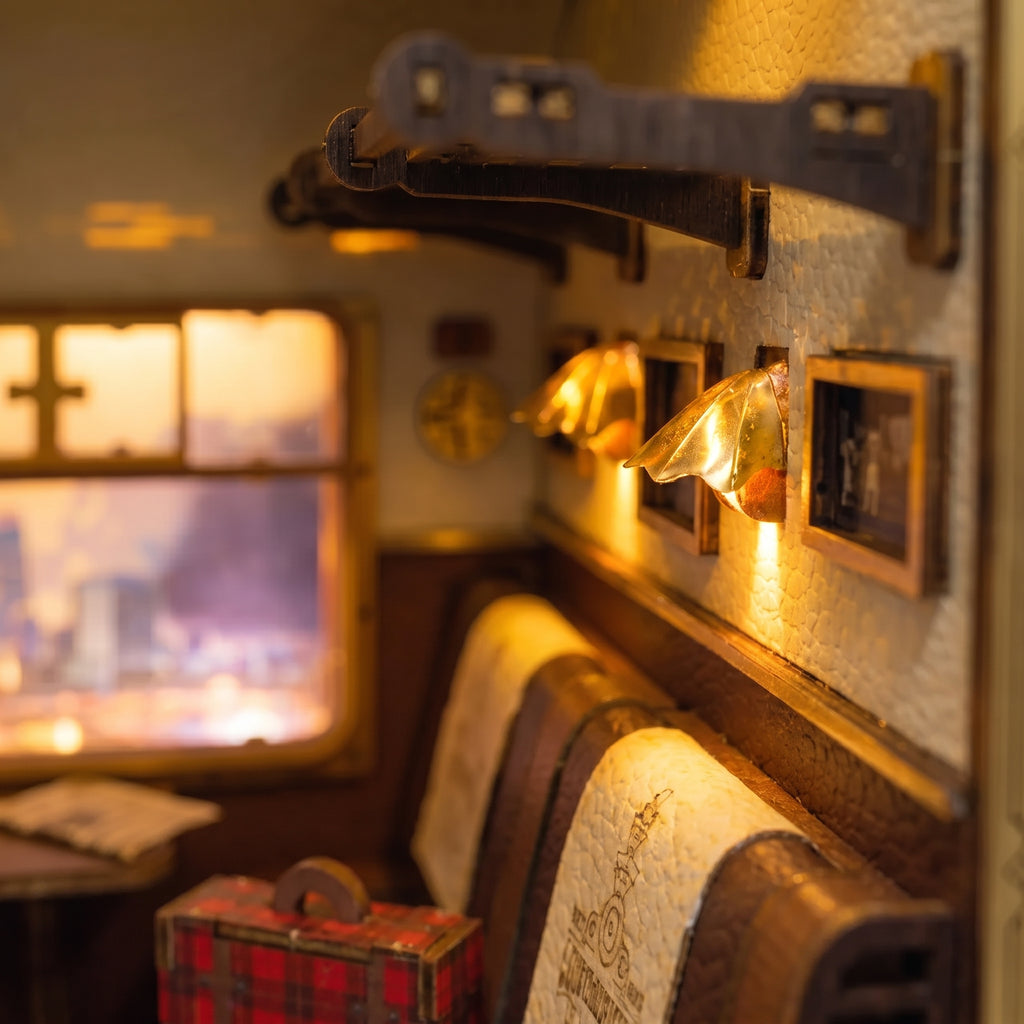 1940s Train Cabin DIY LED book nook kit — view 8