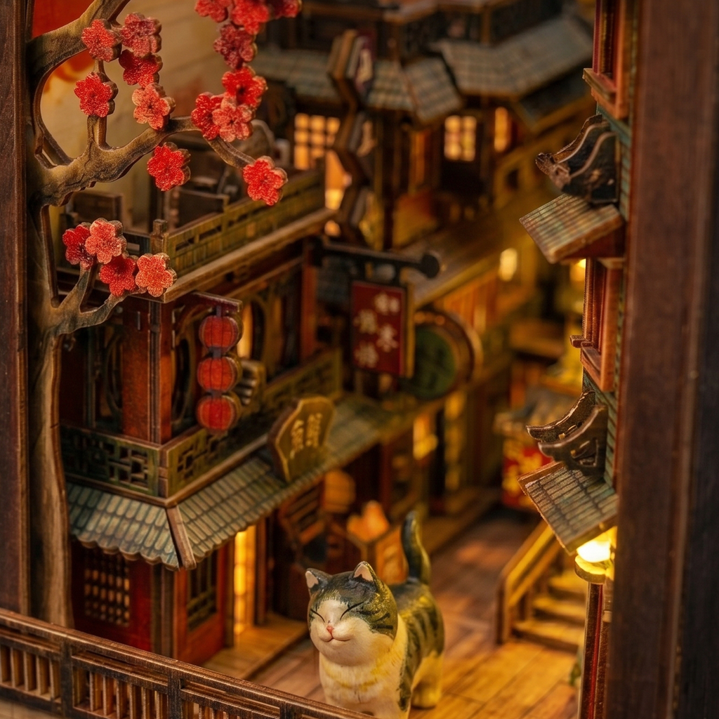 Jiufen Old Street DIY LED book nook kit — view 6