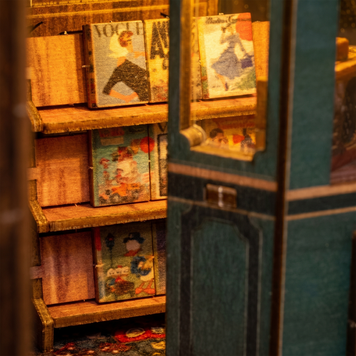 Old Bookstore Book Nook Kit — LED DIY book nook kit, view 5