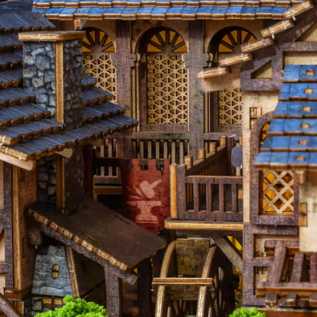 Heartbrook medieval European village DIY LED book nook kit — view 6