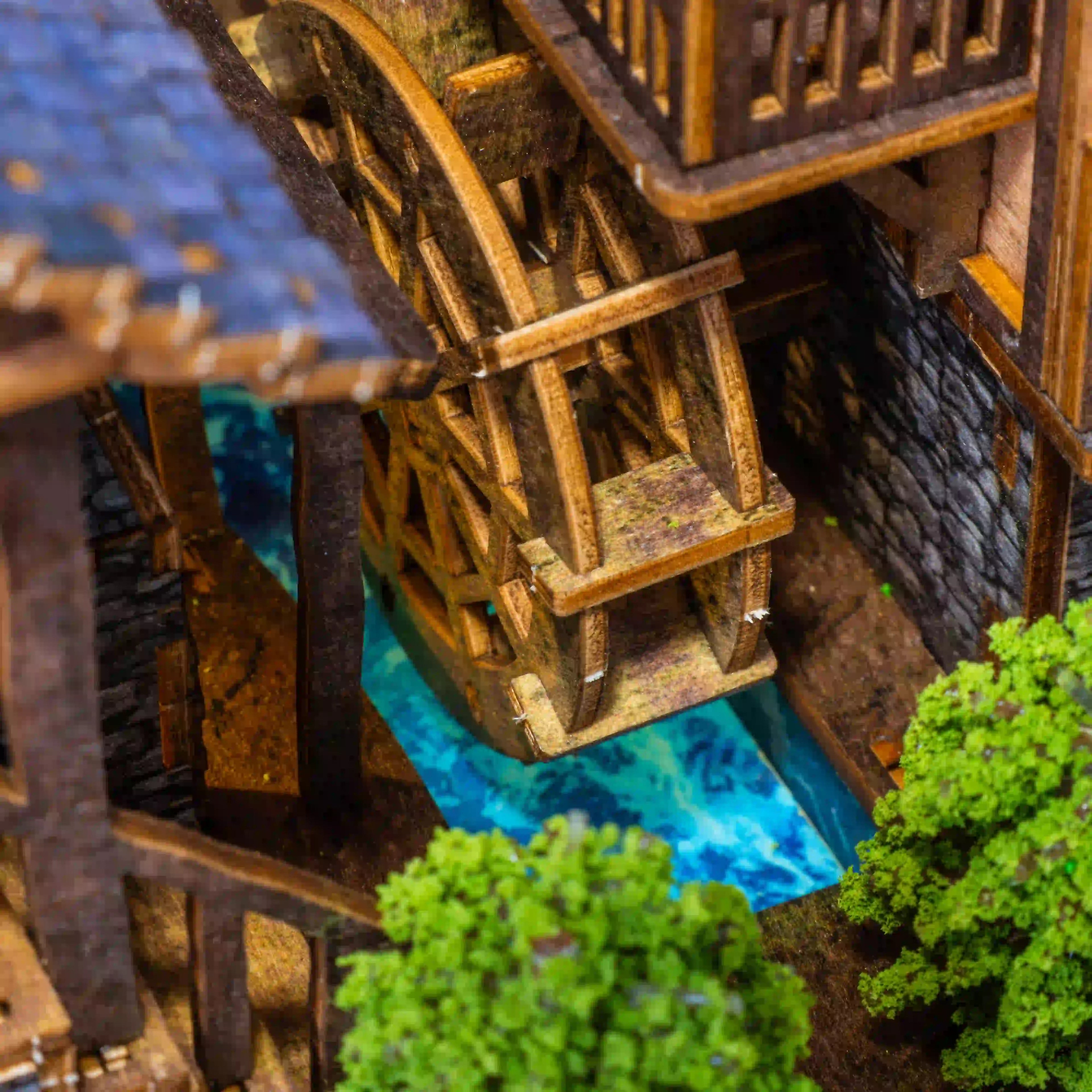 Heartbrook medieval European village DIY LED book nook kit — view 7