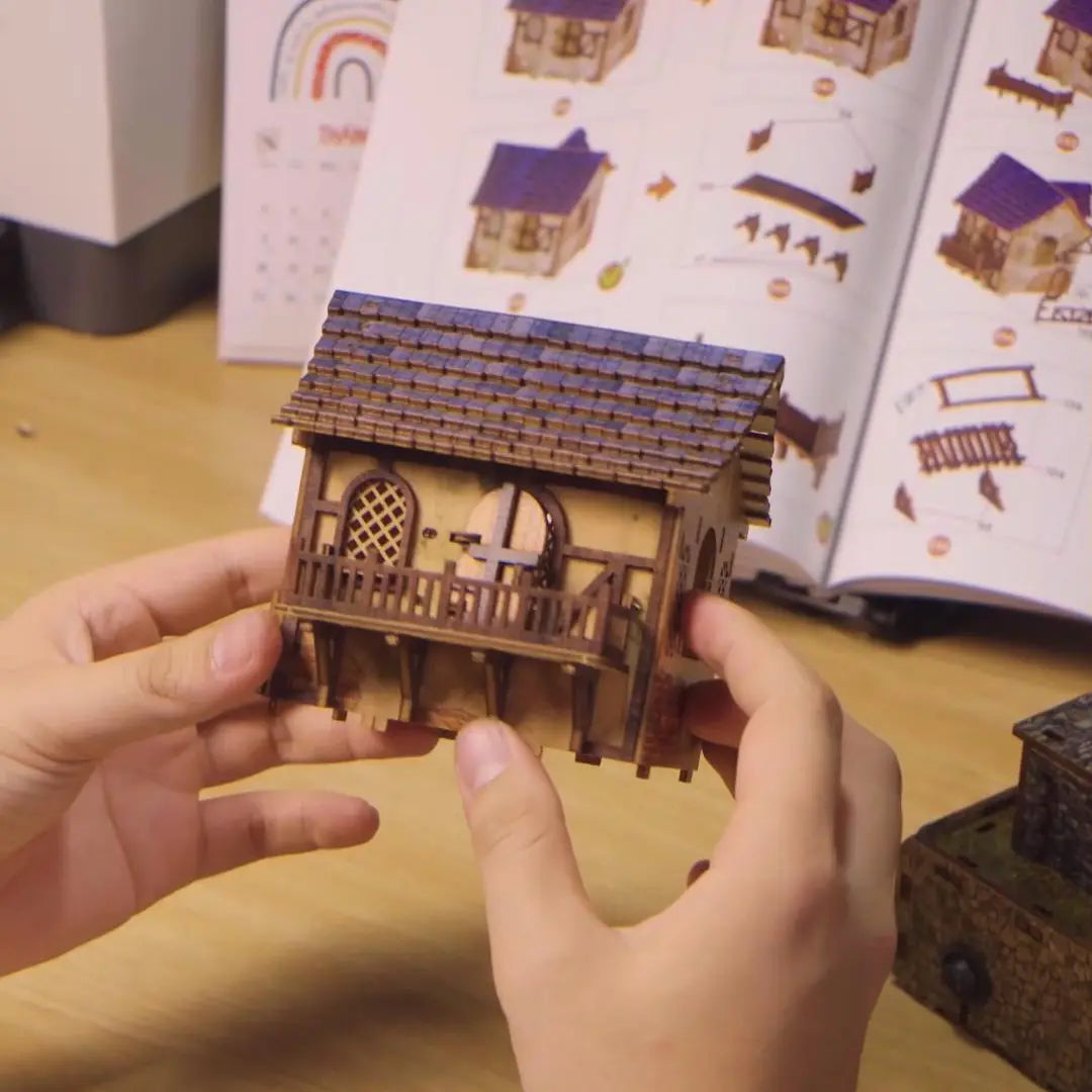 Heartbrook medieval European village DIY LED book nook kit — view 10